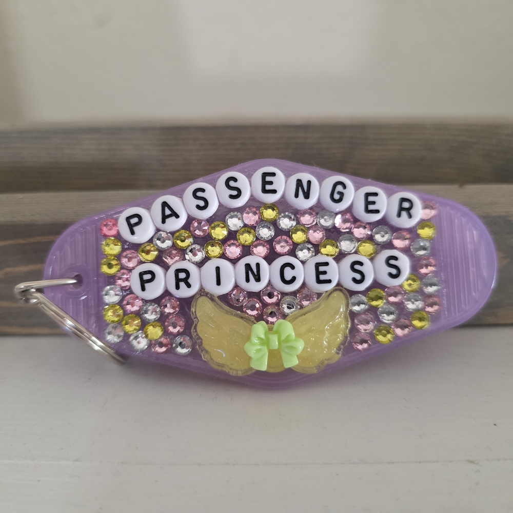 Purple and Yellow Kids Keychain